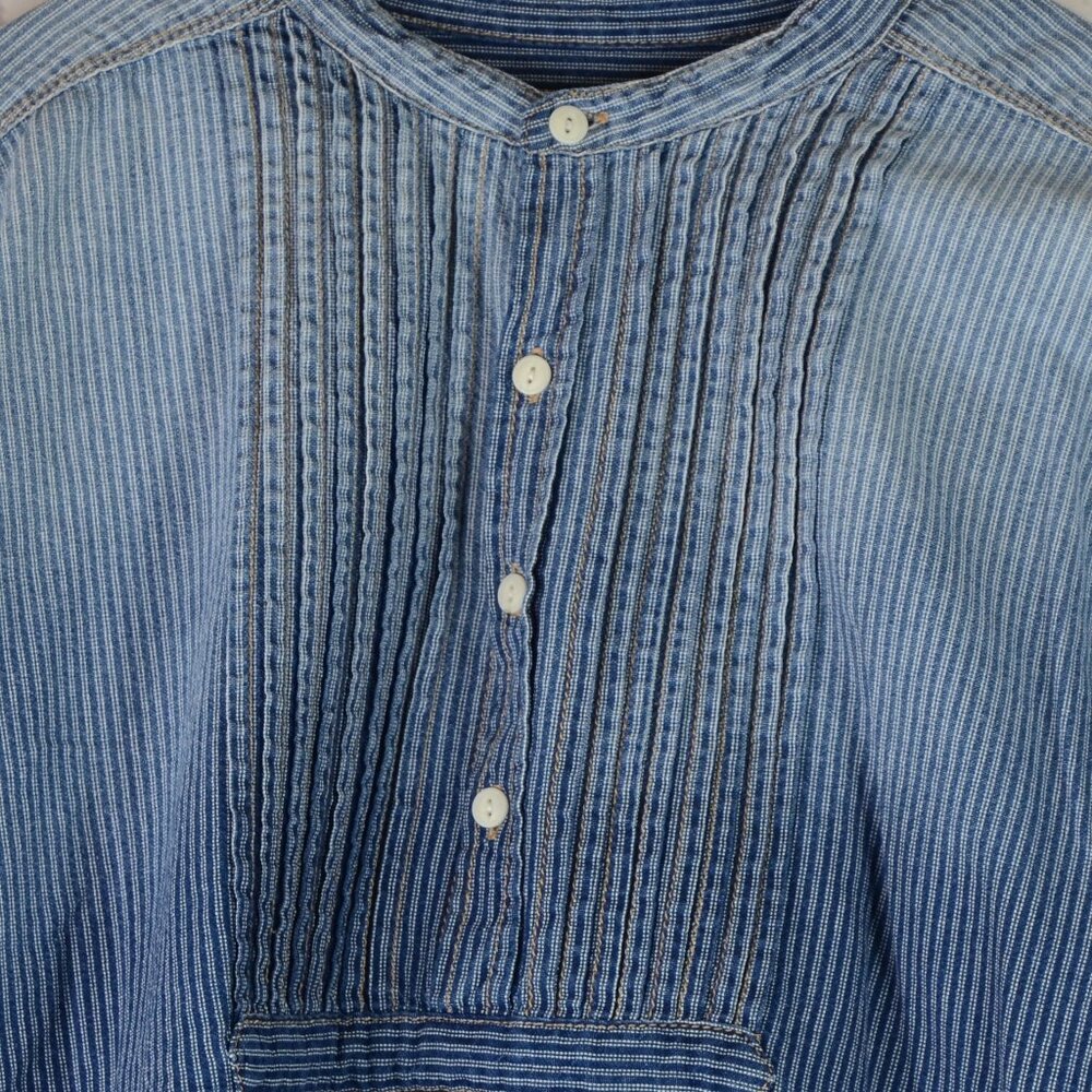 CURRENT/ELLIOTT Pintuck Chambray Railroad Stripe Shirt - Picture 6 of 10